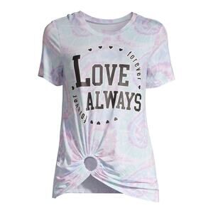 No Boundaries Juniors' O-Ring T-Shirt with Short Sleeves